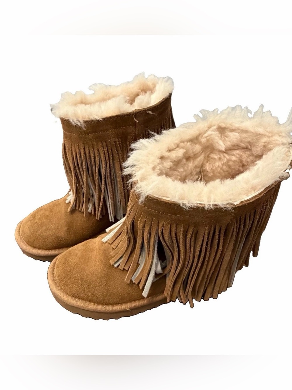 UGG Kids Classic Short II Fringe Boot (S/N 1019695K) Size KIDS US 1